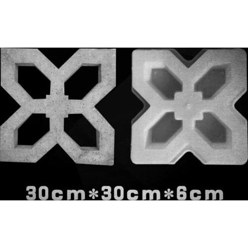 Plastic Garden Paving Mold Lawn Bricks Wall Window Plastic Concrete Mould 3D Road PavementCement Molds