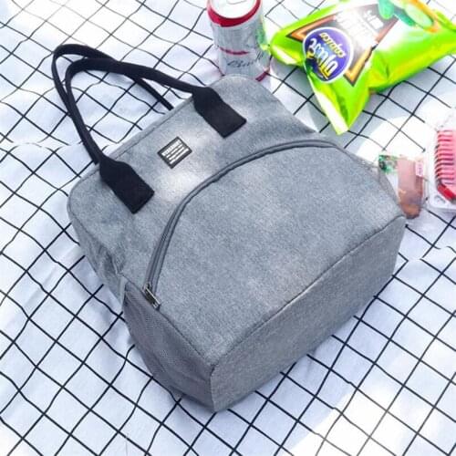 Portable Lunch Bag Thermal Insulated Cooler Bag Picnic Food Storage Bags Shoulder Lunch Box Tote Travel Picnic Handbag