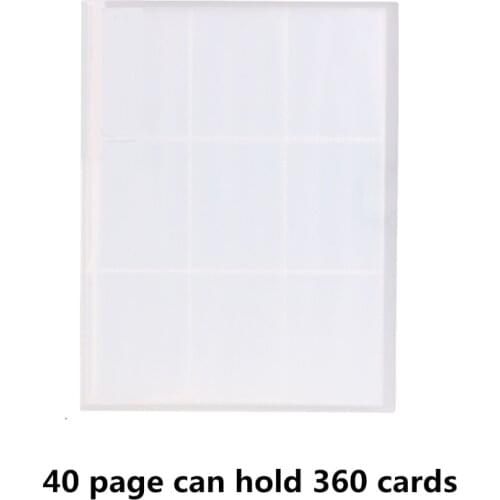 Transparent Card Collection Binder Pocket Trading Card Binder For Card Q6PD