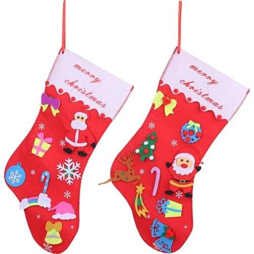 Merry Christmas Gifts DIY Candy Bags Christmas tree Decorations Santa Claus Candy Socks Home Decor Patry navidad