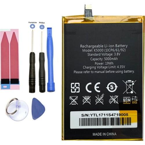 ISUNOO 3.8V 5000mAh Battery Replacement For Oukitel K5000 With Tools