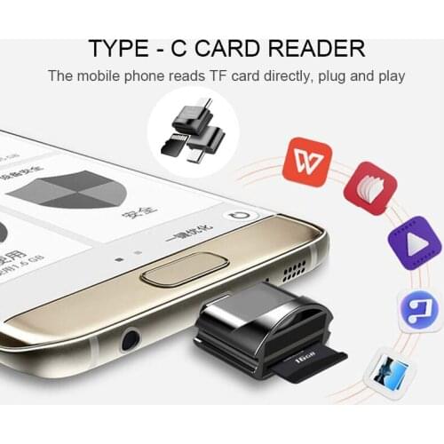 USB 2.0 Type C TF Card Reader OTG Adapter OTG Card Reader Accessories For Mobile Phone Adapters TF Card Converters Lector TXTB1