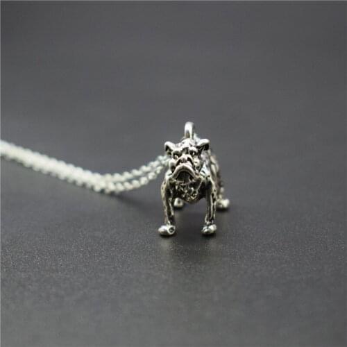 Vintage Retro Pug Pendant Necklaces Cute Pug Charm Necklaces Jewellery