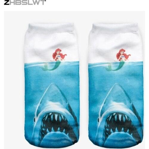 ZHBSLWT 3D Print Lovely wWind Women Socks Casual Cartoon Socks Unisex Low Cut Ankle Socks 20 Colors You Can Choose