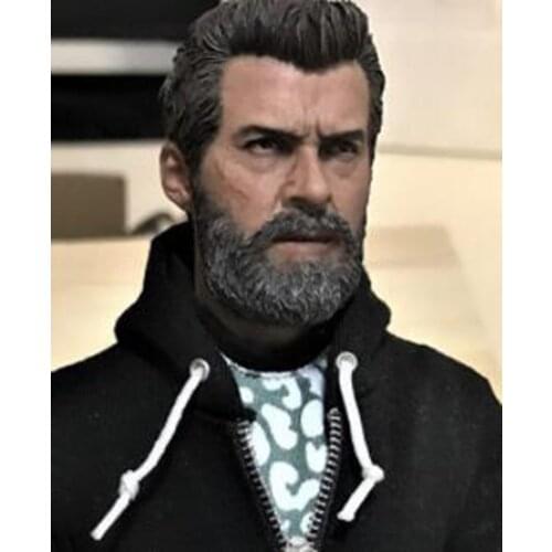 1/6 Scale Old Logan Boy Man Male Head Sculpt Caving Model with or Without Neck Headplay for 12" Action Figure Body