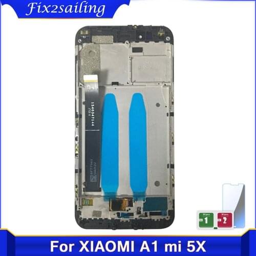 100% Tested Original Mi5x LCD Display Touch Screen Digitizer Assembly Sensor with Frame For Xiaomi Mi A1 MiA1 MA1 5X M5X lcd