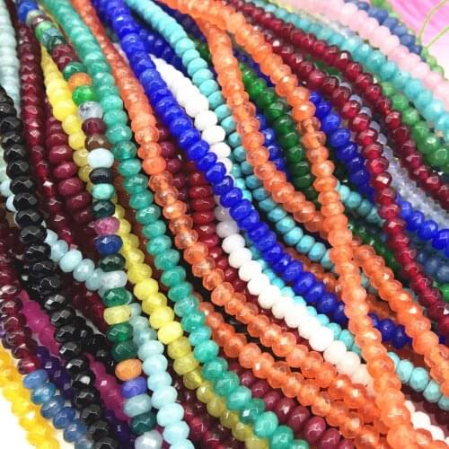 2*4mm faceted abacus 14 style natural stone jades opal rondelle loose beads for jewelry findings loose beads 15inch B559