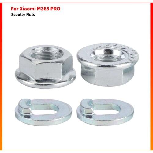 2 Pairs For Xiaomi M365 PRO Electric Scooter Front Motor Wheel Steel Alloy Nuts Replacement