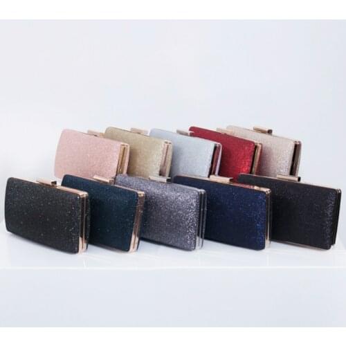 2021 Women Evening Clutch Bag Sequin Clutch Female Crystal Day Clutch Wedding Purse Party Banquet Black/gold Silver