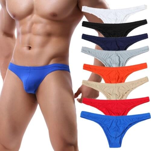 4PCS/Lots Sexy Mens Underwear Jockstrap Ultra Thin Ice Silk Mini Briefs Calcon Homme Gay Panties Calzoncillo Hombre Slip Thongs