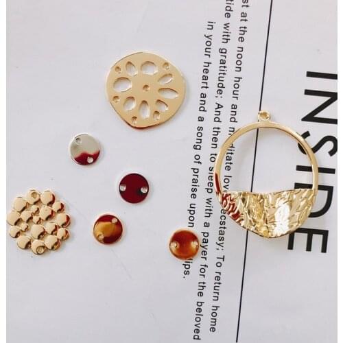 6 pieces / lot AlloyRoundFlowerconnectorsfor jewelrymakingjewelry makingsupplies bead capsearings fashion jewelryOther