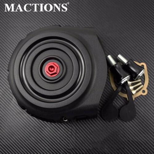 Black Air Cleaner Filter Intake w/ Red Spike For Harley Sportster XL 04-up Twin Cam & Evo 93-17 Touring Trike Dyna FXR Softail