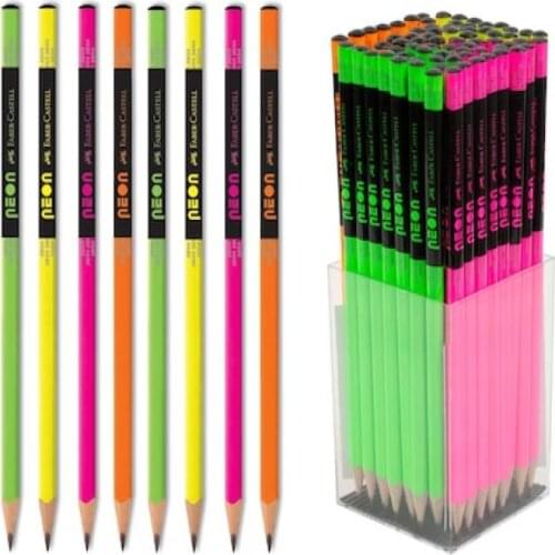 Faber Castell Neon Lead HB Pencil 12 Pieces