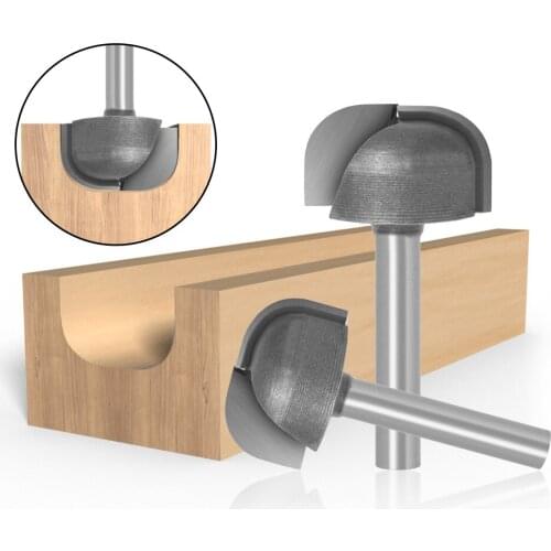 1PC 6MM Shank Milling Cutter Wood Carving 25mm Diameter Bowl & Tray Router Bit Wood Cutting Tool Woodworking Router Bits