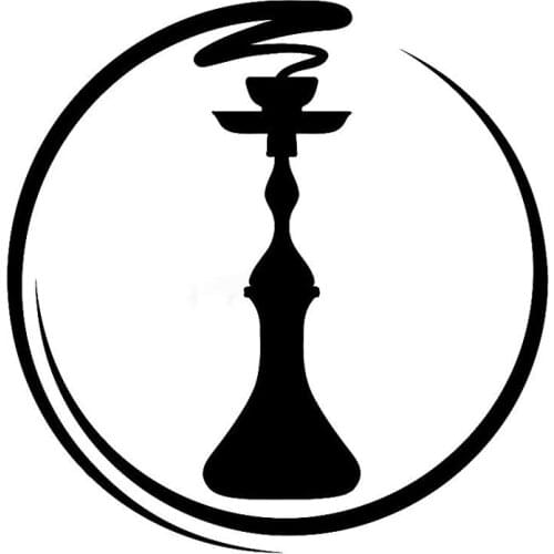 Fuzhen Boutique Decals Exterior Accessories Car Sticker Hookah PVC Waterproof and Sun Protection Stickers Black/White Graphic