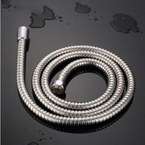 Stainless Steel Flexible Shower Hose 1.5/2/3 Meters Long Bathroom Shower Water Hose Extension Plumbing Pipe Pulling Spring Tube