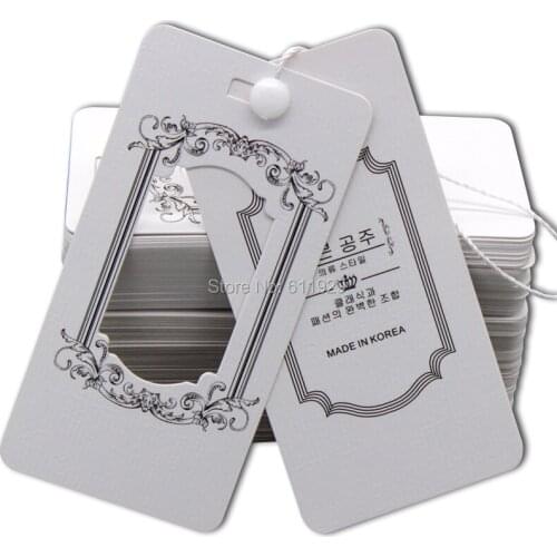 Customized top quality clothing hang tags/labels/white matte paper tags/garment shoes bags tags/printed labels 1000 pcs a lot
