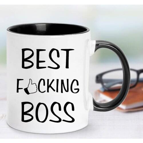 Best Boss Coffee Mug 11oz Ceramic Creative Tea Cup Office Friends Gift