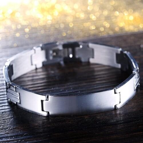 BLEUM CADE Fashion Men Jewelry High Polished Stainless Steel Personality Bracelet Simple Design Male Bangles