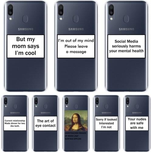 Soft Phone Case For Samsung Galaxy M40 M30 M20 M10 Silicone Funny Quote Mona Lisa Back Cover For Samsung Galaxy M40 M30 M20 M10
