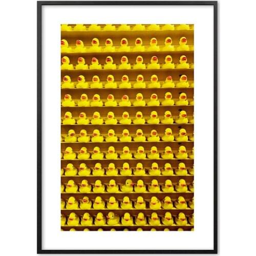 Nordic Modern Little Yellow Duck Toy Nordic Wall Art Paper Painting Landscape Wall Pictures For Living Room Decor