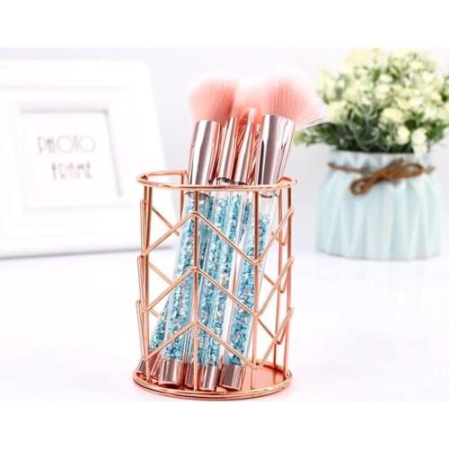 New Hollow Pen Pencil Brush Pot Holder Makeup Brushes Storage Desk Organiser Container Organizer Stationery