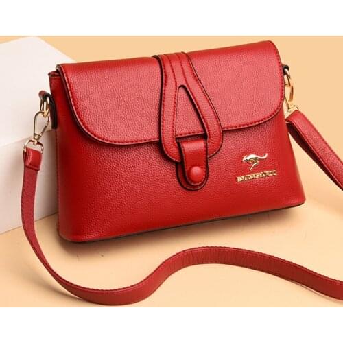 Solid Color PU Leather Shoulder Bags for Women 2021 Winter New Luxury Designer Handbags Female Brand Trends Crossbody Bag
