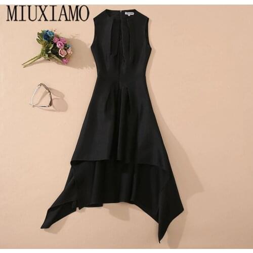 MIXIMAO 2020 Summer Dress New High Quality Fashion Party Casual Workplace Vacation Elegant Black Dress Women Vestidos