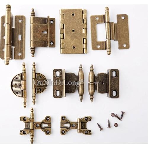 Retro Vintage 2PCS European Antique Cabinet Hinges Cupboard Wardrobe Kitchen Furniture Hinges Wooden Cases Gift Box Hinges