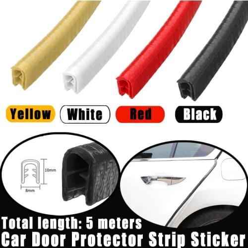 Rubber Car Door Seal Strip Noise Windproof Door Seal Protection Sealant Strip B pillar accessories 5M 10x8mm