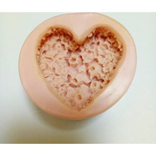 Rose flower heart Silicone molds soap mold roses silicone soap molds roses silica gel die rose flower heart Aroma stone mould