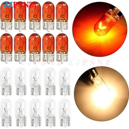 T10 12V 48V 55V 60V Bulb Inserted Bubble Lamp Light Bulb Halogen Warm Warning Turning Light Reversing Lights White Small Lamps