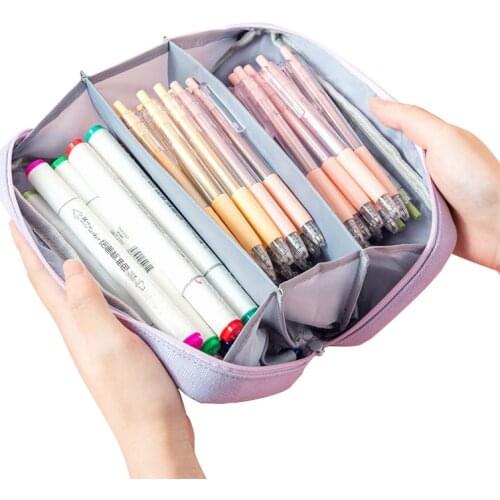 3 layers Large Capacity Pencil Case School Pencilcase for Girls Boys Penal Supplies Cute Pen Bag Big Stationery Box Kit