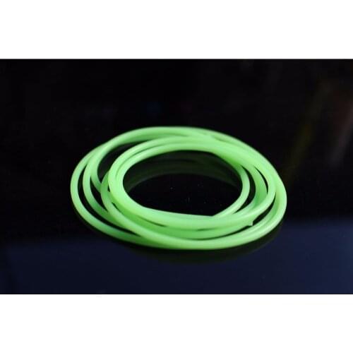 Tigofly 6m Red Luminous Green Silicone Tube 1mmX2mm Soft Flexible Hollow tube Fly Tubing Fly Tying Tubes Materials Fly Fishing