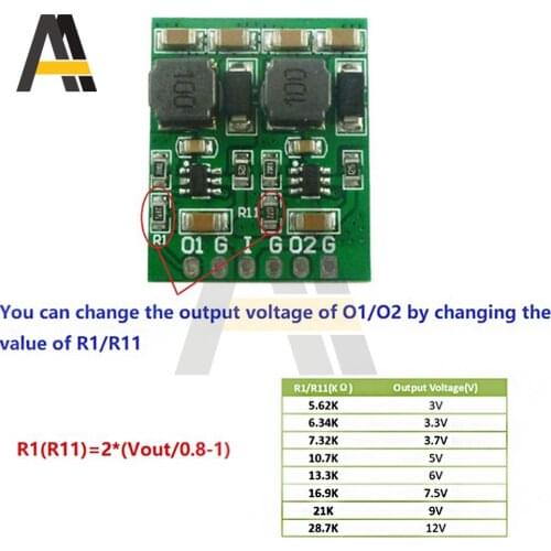 2 Channels 10W DC Multiple Switching Power Supply Module DC 3.3V 5V 12V Dual Output DC DC Step-Down Buck Converter Board