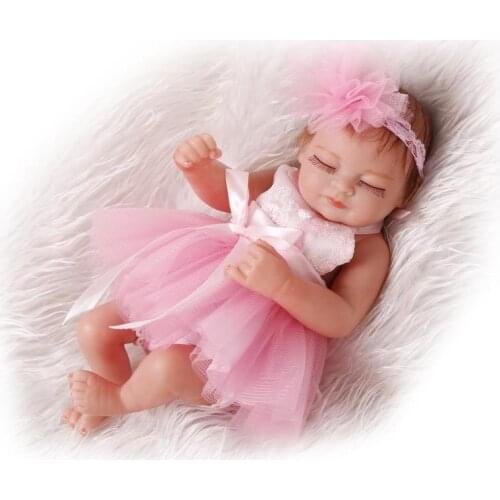 26CM Baby Reborn Doll mini Realistic lifelike Newborn Babies Doll Toy for girls full vinyl silicone Reborn Birthday Present