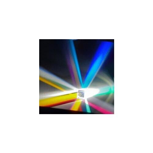 5mm Prism Six-Sided Bright Light Combine Cube Prism Stained Glass Beam Splitting Prism Optical Experiment Instrument Cube Prism