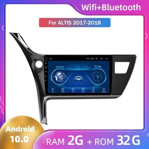 Android 10 Quad Core ROM 32GB Autoradio stereo For Toyota Corolla 2017 2018 Android on-board connected multimedia GPS navigator