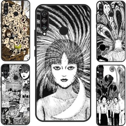 Junji Ito Tees Horror For Huawei P20 Lite P30 P40 Pro P Smart 2019 2021 Nova 5T Case For Honor 10i 20 8A 8X 9X