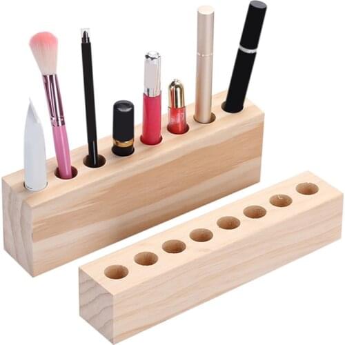 Wood Makeup Organizer Storage Box Case Brush Lipstick Jewelry Holder Cosmetic Storage Box Make Up Tool Display Stand Tools