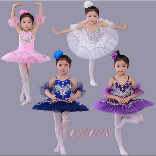 Ballet Dancing Dress White Swan Lake Costume Kids Ballerina Dress Gymnastic Leotard Ballet Dress Children Ballet Tutu Suit new