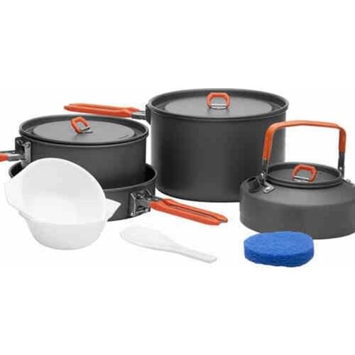 Fire-Maple Outdoor Travel Camping Portable Cookware 4-5 Persons Alcohol Stove Picnic Pots Pan Cooking Set SY4