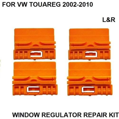X4 Pieces For Volkswagen For VW Touareg ELECTRIC WINDOW REGULATOR REPAIR KIT / Front - Rear Side New 2002-2010