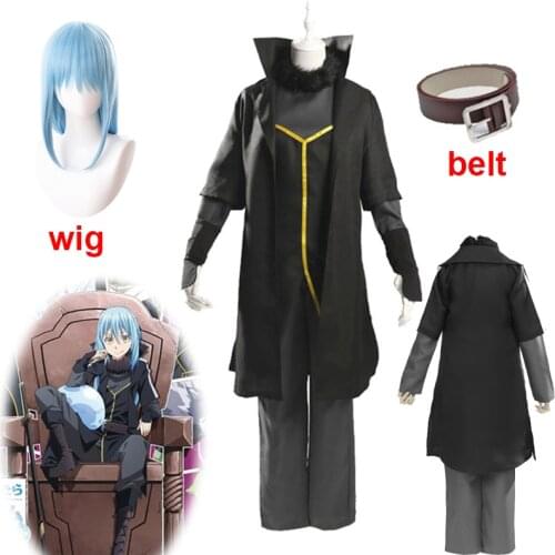 Anime That Time I Got Reincarnated as a Slime Cosplay Costume Rimuru Tempest Costumes Adult Uniform Suit and Wig