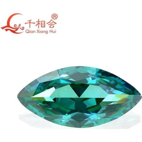 Marquise shape cubic zirconia special color multi blue-green color cz loose stone