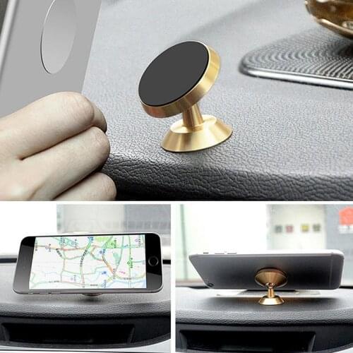 Magnetic Holder Magnetic Car Mount Metal Body Strong 360°Rotation Phone Holder Weak Magnetic Harmless To Mobile Phones