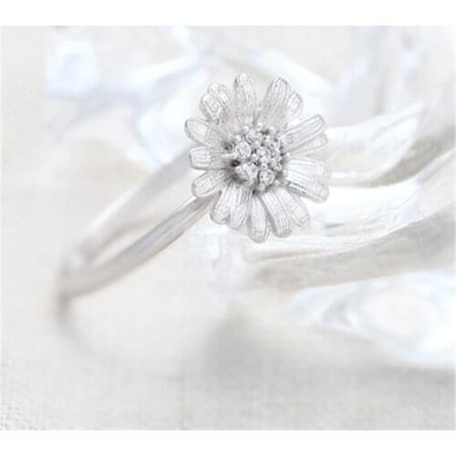 Fashion chrysanthemum rings crystal flower chrysanthemum rings -color rings for women