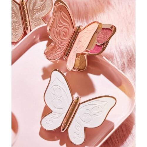 2021 new makeup product butterfly eye shadow 6 colors lucky koi pearl sequin glitter powder matte earth color novice makeup