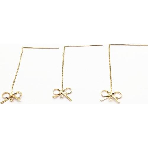 New arrival! 51x15mm 30pcs Copper Plating Real gold Ear line/Ear Stud for Earrings DIY parts,Jewelry Findings & Component