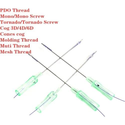 For Skin lifting Korea Sharp Needle Feel Tech 19G21G23G 100MM Blunt L/W Type Pdo Cog 3D4D6D Thread